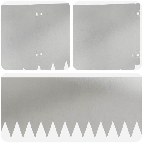 Ограда за трева 20 pcs 103 x 25 см Стомана Сребристо
