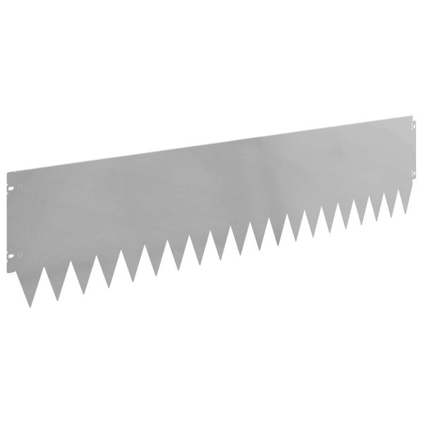 Ограда за трева 20 pcs 103 x 25 см Стомана Сребристо