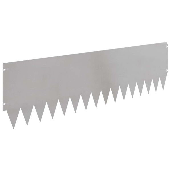 Ограда за трева 10 pcs 103 x 30 см Стомана Сребристо