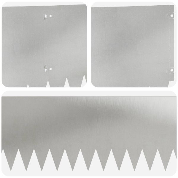 Ограда за трева 10 pcs 103 x 30 см Стомана Сребристо