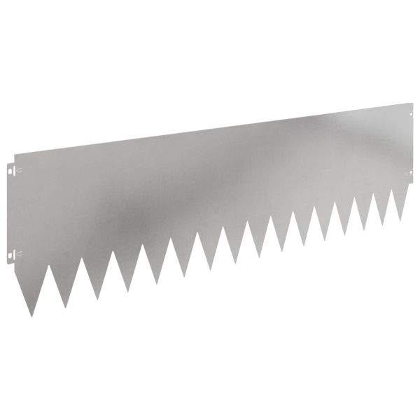 Ограда за трева 20 pcs 103 x 30 см Стомана Сребристо