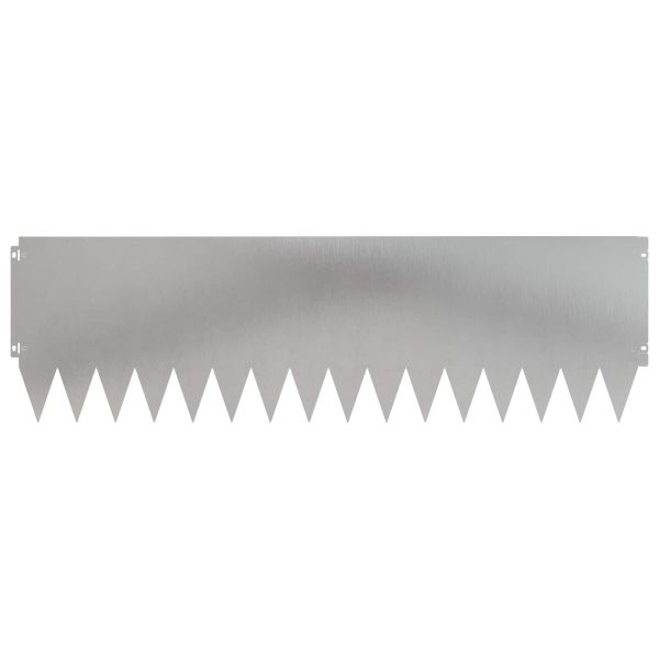 Ограда за трева 20 pcs 103 x 30 см Стомана Сребристо