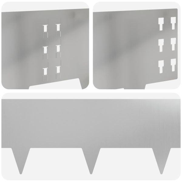 Ограда за трева 20 pcs 100 x 25 cm Стомана Сребристо