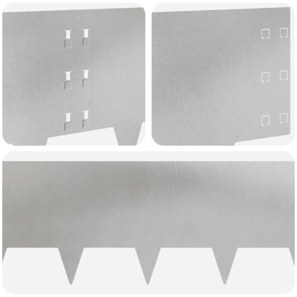 Ограда за трева 30 pcs 100 x 30 cm Стомана Сребристо
