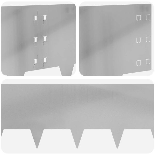 Ограда за трева 20 pcs 100 x 30 cm Стомана Сребристо