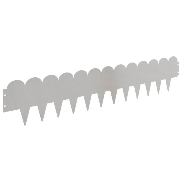 Ограда за трева 10 pcs 103 x 20 см Стомана Сребристо