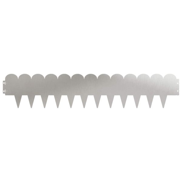 Ограда за трева 30 pcs 103 x 20 см Стомана Сребристо