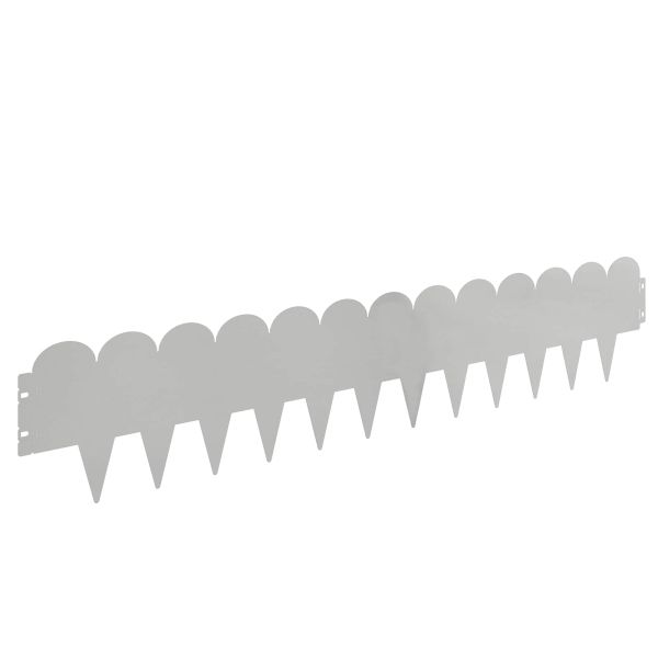 Ограда за трева 10 pcs 103 x 20 см Стомана Сребристо