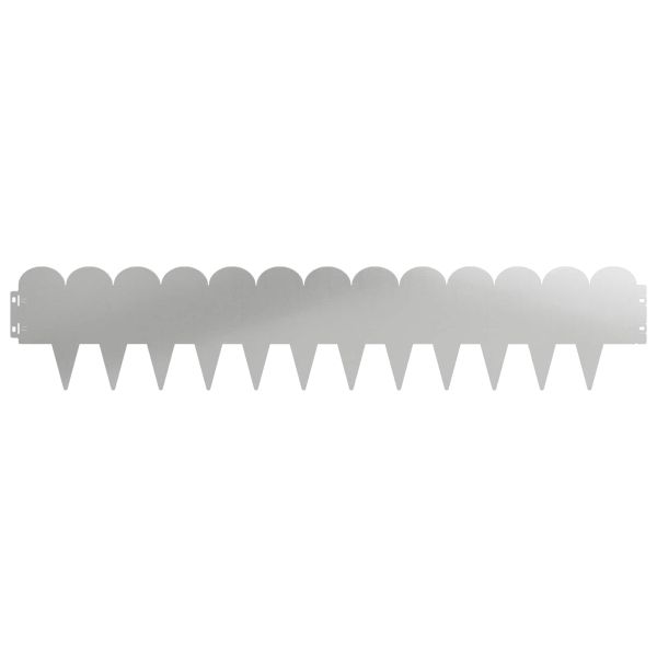 Ограда за трева 30 pcs 103 x 20 см Стомана Сребристо