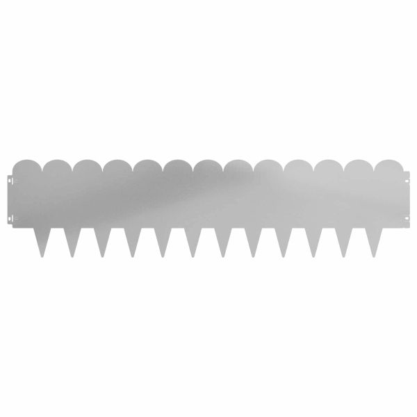 Ограда за трева 30 pcs 103 x 25 см Стомана Сребристо