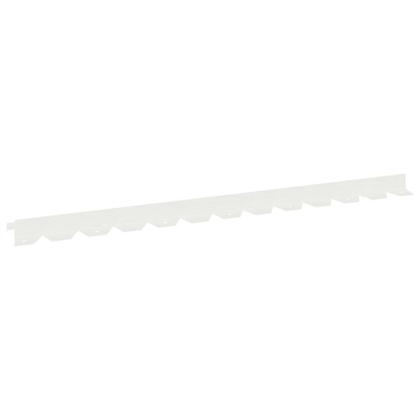 Ограда за трева 30 pcs 102 x 4 x 4 см Стомана Бяло