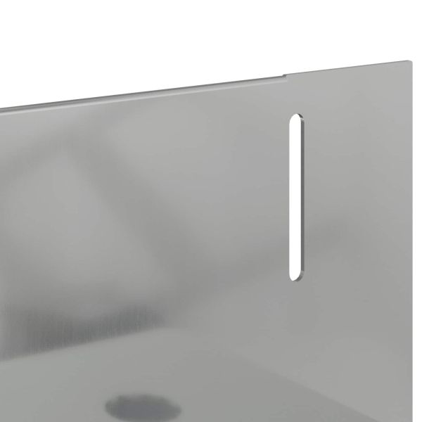 Ограда за трева 10 pcs 102 x 4 x 4 см Стомана Сребристо