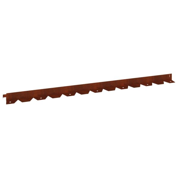 Ограда за трева 10 pcs 102 x 4 x 4 см Стомана Ръждясало