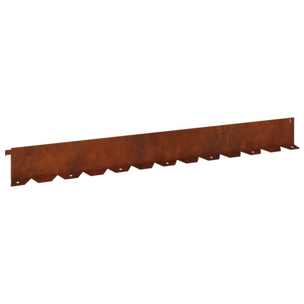 Ограда за трева 30 pcs 102 x 10 x 4 см Стомана Ръждясало