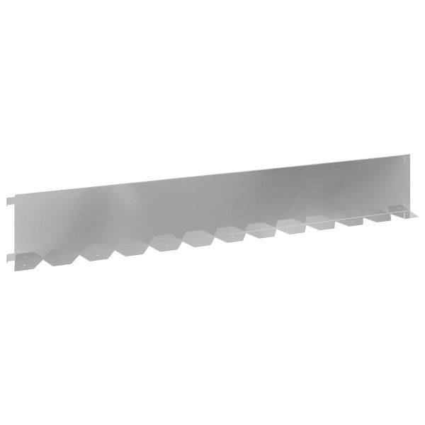 Ограда за трева 20 pcs 102 x 15 x 4 см Стомана Сребристо