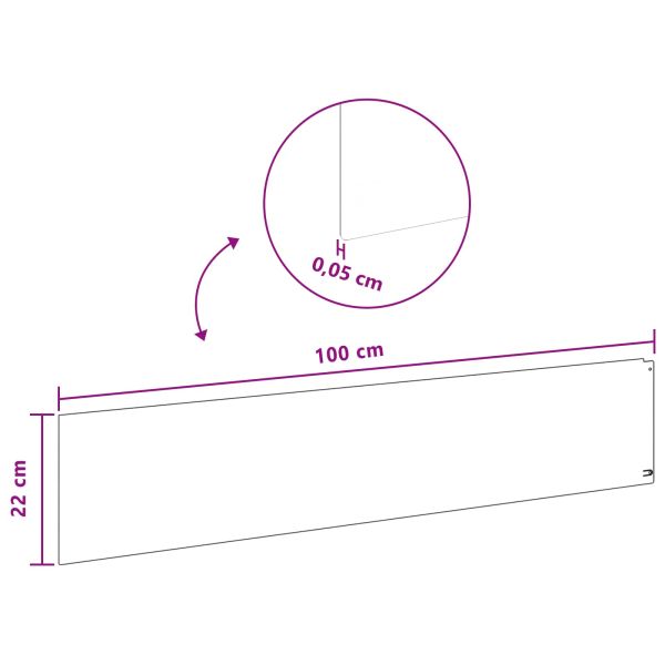 Ограда за трева 10 pcs 100 x 22 см Стомана Ръждясало
