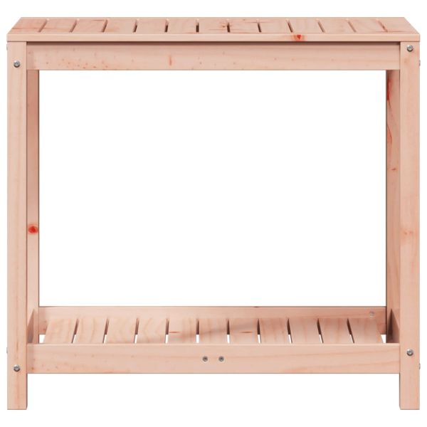 Маса за разсаждане с рафт, 82,5x50x75 см, дугласко дърво масив