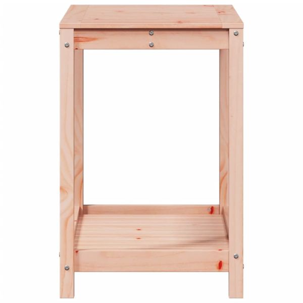 Маса за разсаждане с рафт, 82,5x50x75 см, дугласко дърво масив
