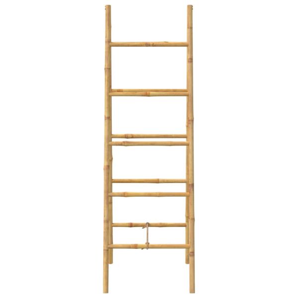 Двойна стълба за кърпи, с 5 бабукови стъпълца, 50x160 cм