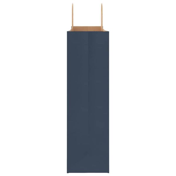 Хартиени торбички 250 бр с дръжки сини 54x15x49 см