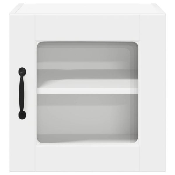 Стенен стъклен шкаф PORTO 2 pcs Бяло 40 x 31 x 40 см