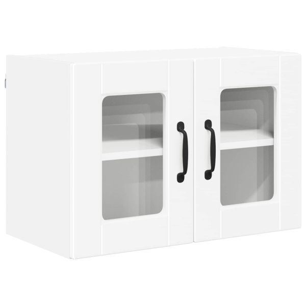 Стенен стъклен шкаф PORTO 2 pcs Бяло 60 x 31 x 40 см
