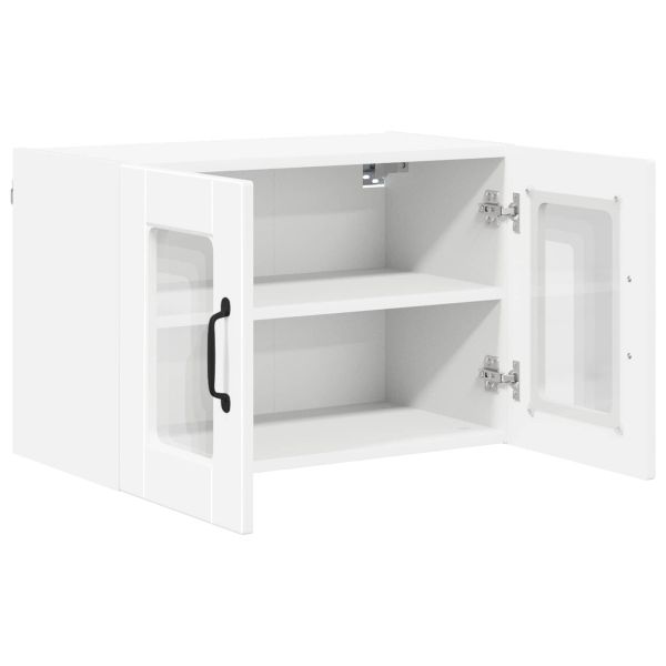 Стенен стъклен шкаф PORTO 2 pcs Бяло 60 x 31 x 40 см