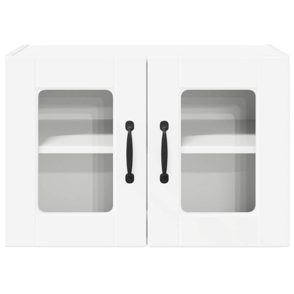 Стенен стъклен шкаф PORTO 2 pcs Бяло 60 x 31 x 40 см