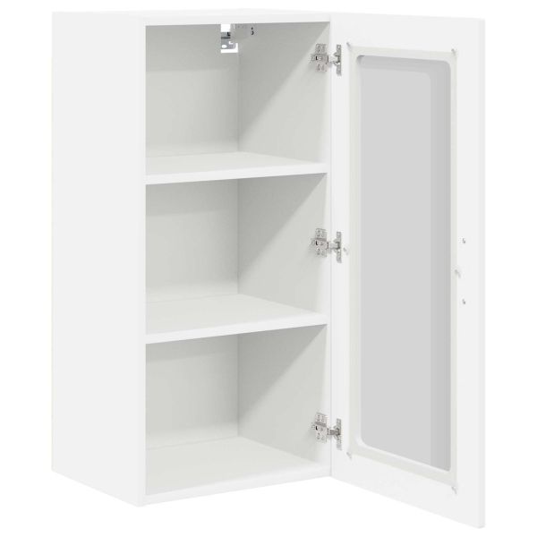 Стенен стъклен шкаф PORTO 2 pcs Бяло 40 x 31 x 80 см