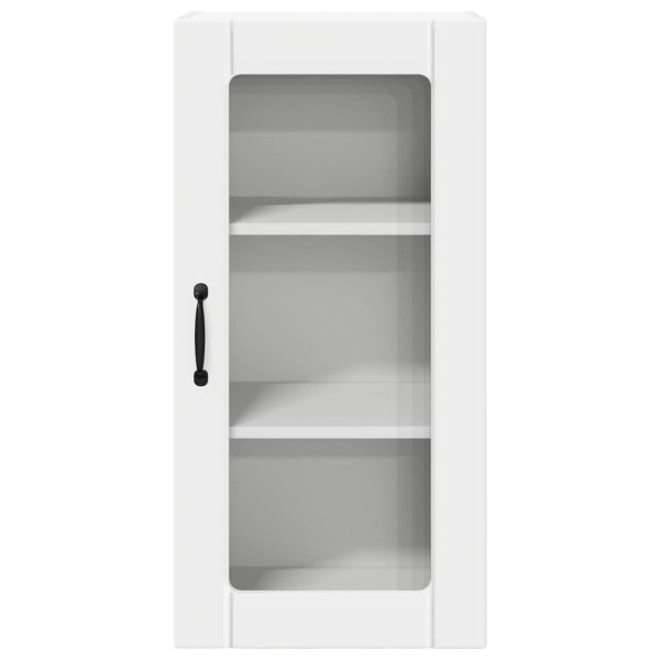 Стенен стъклен шкаф PORTO 2 pcs Бяло 40 x 31 x 80 см