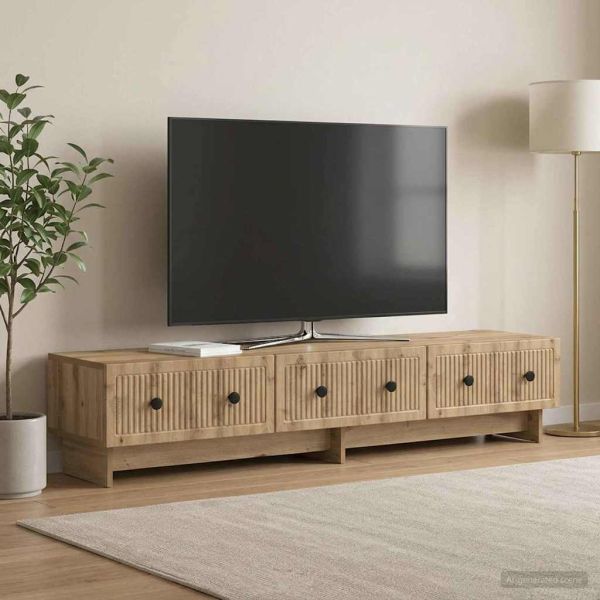 ТВ шкаф 147 x 34,5 x 30 см Дъб артизан Инженерна дървесина
