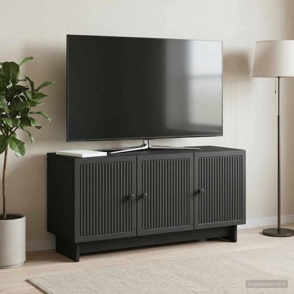 ТВ шкаф Черно 99 x 34,5 x 50 см Инженерна дървесина