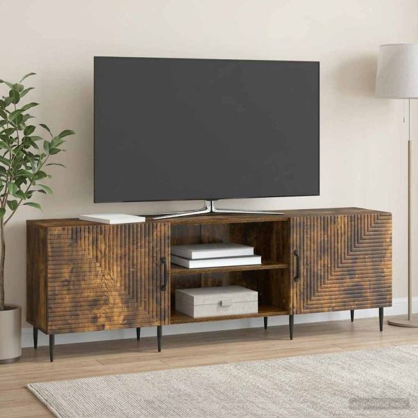 ТВ шкаф Опушен дъб 150 x 31 x 50 см Инженерна дървесина