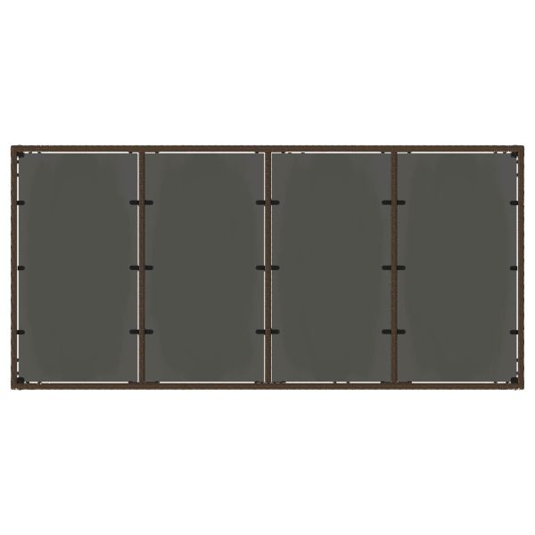 Комплект за хранене на открито 7 pcs Кафяв и кремаво бял