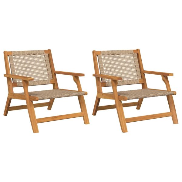 Градинска мебел 2 pcs Бежово 67 x 78 x 73 см
