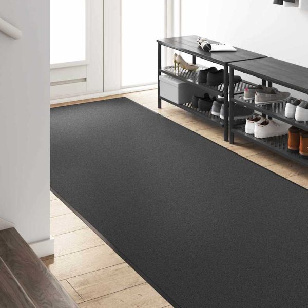 Мат за врата Друг Антрацит и черен 120 x 250 cm Полиамид и PVC