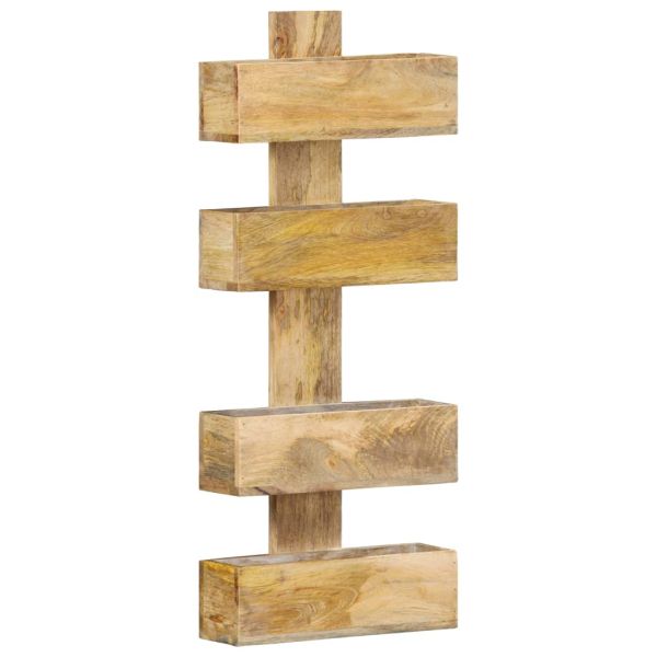 Стенна поставка за списания, 30x11x72 см, масивно мангово дърво