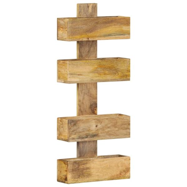 Стенна поставка за списания, 30x11x72 см, масивно мангово дърво