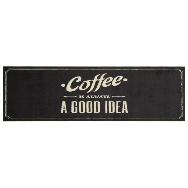 Кухненско килимче, миещо, текст Coffee, 45x150 см, кадифе