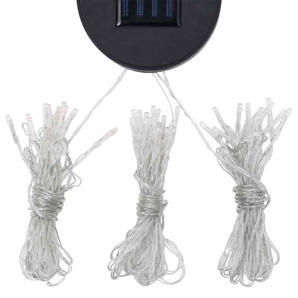 Шатра с LED светещи стрингове, 4х3 м, таупе