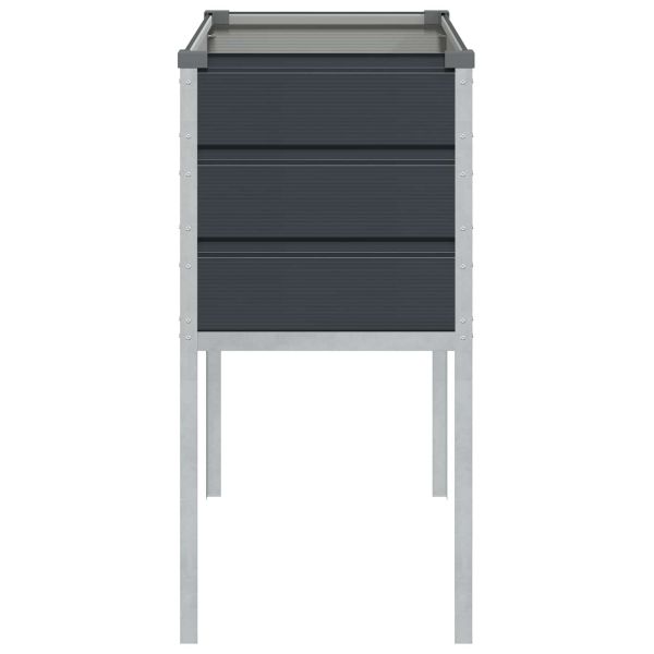 Кашпа Антрацит 100 x 45 x 90 см Галванизирана стомана