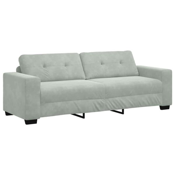 Комплект дивани 3 pcs Светлосиво 221 x 80 x 80 см Кадифе