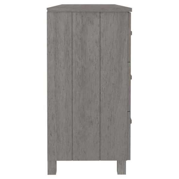 Сайдборд HAMAR, светлосив, 113x40x80 см, борово дърво масив