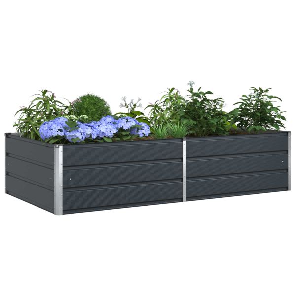 Кашпа Антрацит 195 x 100 x 45 см Галванизирана стомана