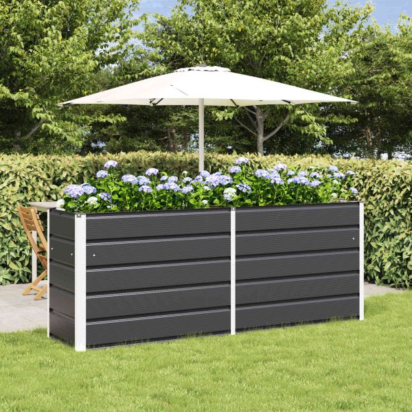 Кашпа Антрацит 195 x 50 x 75 см Галванизирана стомана