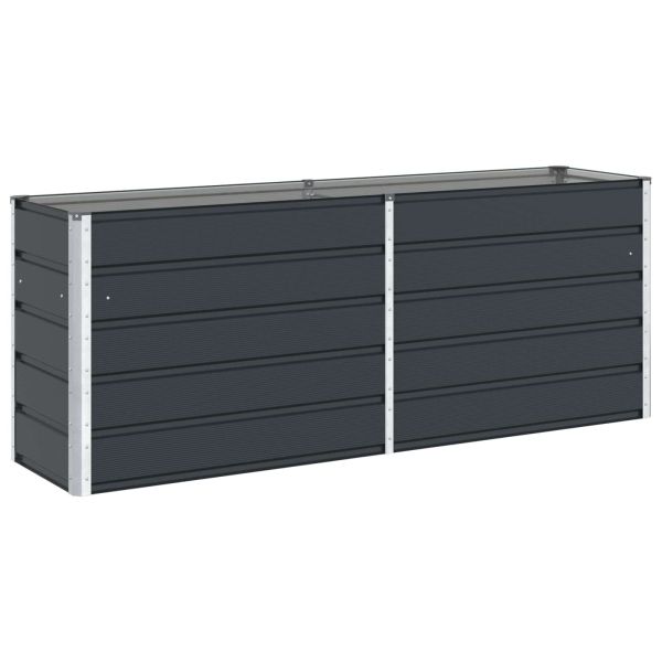 Кашпа Антрацит 195 x 50 x 75 см Галванизирана стомана