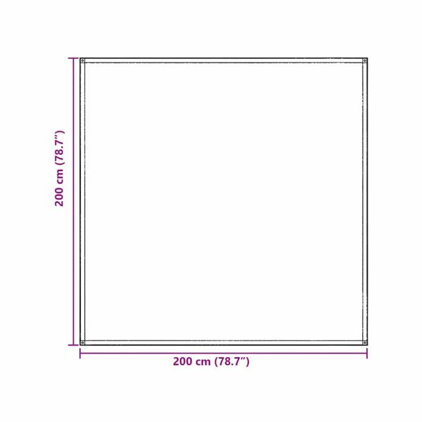 Килим за палатка Светлосиво 200 x 200 cm Полиетилен
