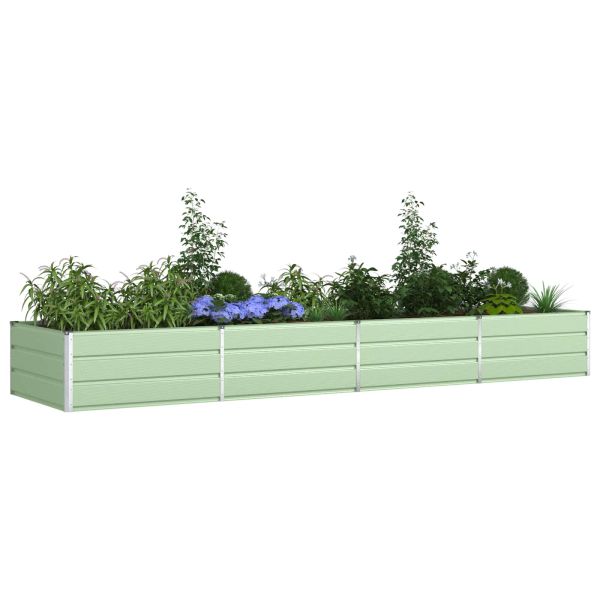 Кашпа Пастелно зелено 385 x 100 x 45 см Галванизирана стомана