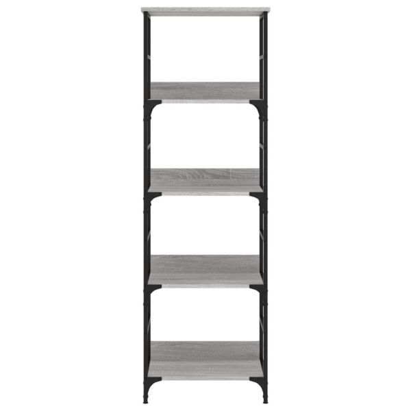 Етажерка за книги сив сонома 50x33x153 см инженерно дърво