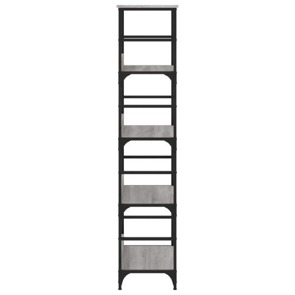 Етажерка за книги сив сонома 50x33x153 см инженерно дърво